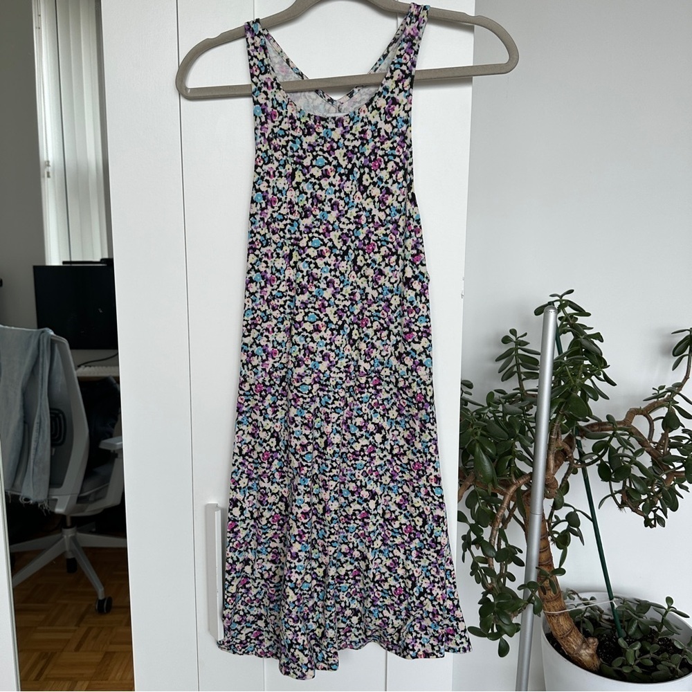 American Eagle Outfitters Floral Cutout Back Mini Dress